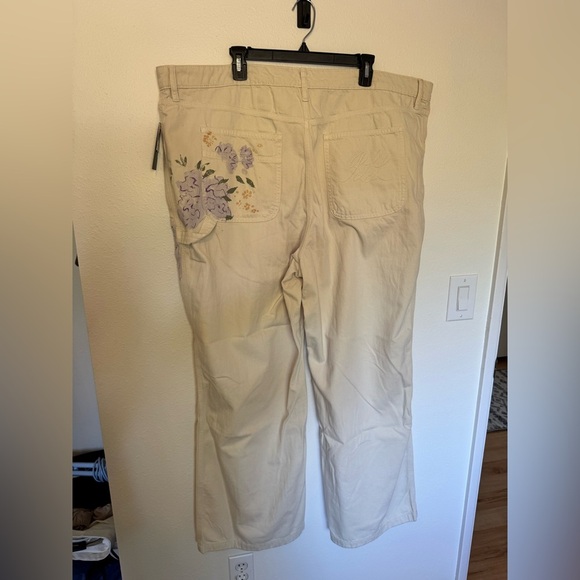 NEW Ralph Lauren Floral High Rise Wide Leg Jeans Painted Floral 22 Plus NWT - Picture 5 of 11